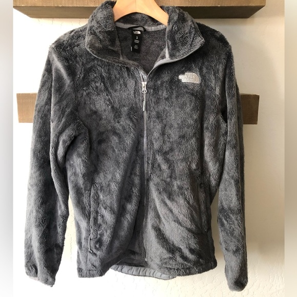 The North Face|Mid grey Osito Jacket,fuzzy Teddy style in charcoal,small logo••• - Picture 3 of 14